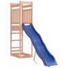 Outdoor Playset Wooden - natural wood color, Blue slide
