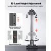 LAT Pull Down Machine, 3-in-1 Row Cable Machine, Cable Machines Home Gym with 18-Level Height Adjustment, Wall-Mount Design