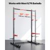 Power Cage Rack, Multifunctional Squat Rack for Home Gym, Width-Adjustable Workout Strength Training Equipment with 6 Band Pegs
